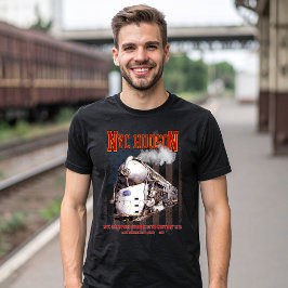 Camiseta NYC Dreyfuss Hudson Locomotive. American flag