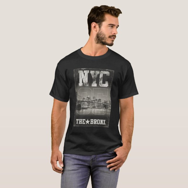 Camiseta NYC, El Bronx, Gran Manzana, (Anverso completo)