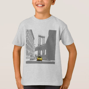 Camiseta Nyc New York City Brooklyn Bridge Yellow Taxi Kids