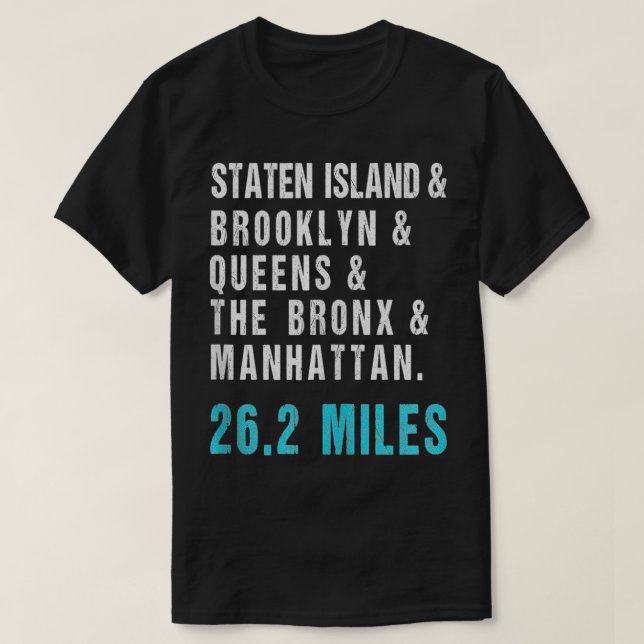 Camiseta NYC New York Souvenir Marathon Runner 26 Miles  (Diseño del anverso)