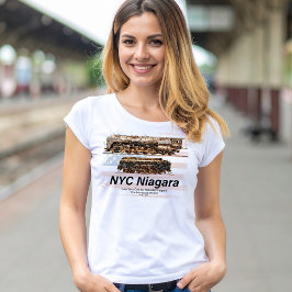 Camiseta NYC Niagara Steam Locomotor Perfil Bandera estadou