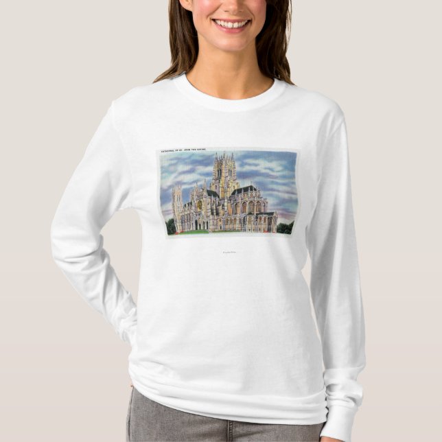 Camiseta NYC, nuevo YorkCathedral de St. John el divino (Anverso)
