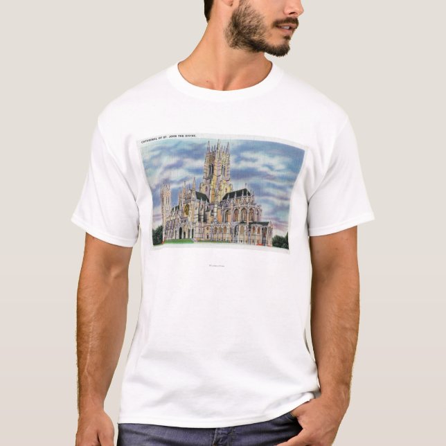 Camiseta NYC, nuevo YorkCathedral de St. John el divino (Anverso)