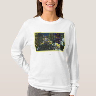 Camiseta NYC, nuevo YorkView del Times Square en la noche #