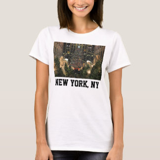 Camiseta NYC Rockefeller Center Xmas Tree Falling Snow