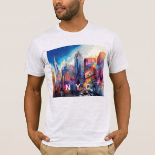 Camiseta NYC Skyline Graffiti Art