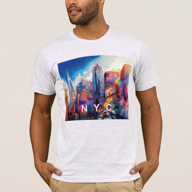 Camiseta NYC Skyline Graffiti Art (Anverso)