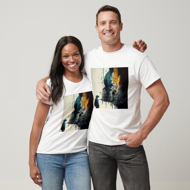 Camiseta NYC Skyline Street Art Tee T-Shirt (Unisexo)