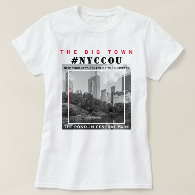 CAMISETA NYCCOU CENTRAL PARK POND (Diseño del anverso)