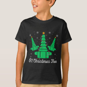 Camiseta O2 Árbol de Navidad Terapia Respiratoria Xmas Luz