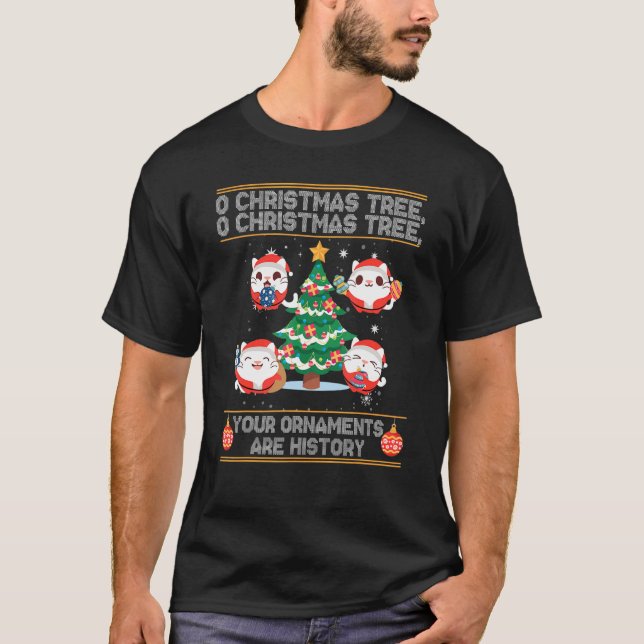 Camiseta O Árbol de Navidad Sus Ornamentos Son Historia (Anverso)