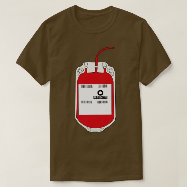 Camiseta O Bolsa de sangre negativa (Diseño del anverso)
