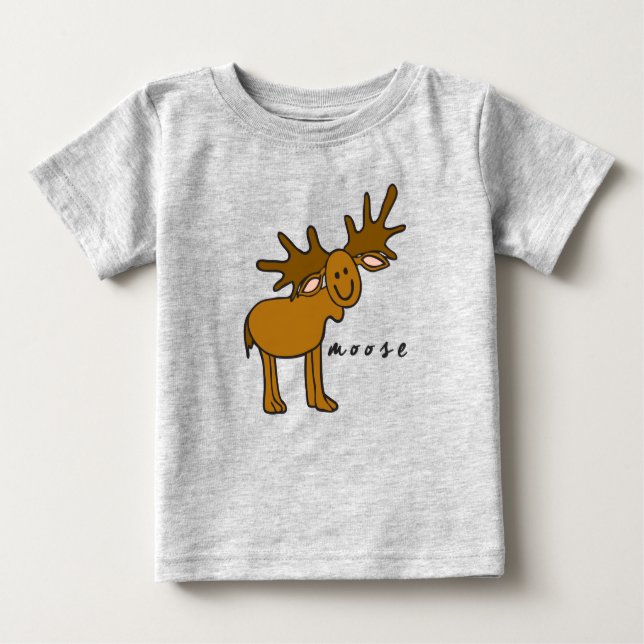 Camiseta o camiseta para bebé moose (con base) (Anverso)