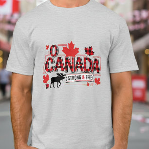 Camiseta O Canadá Fuerte y Libre ID1314