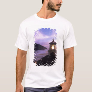 Camiseta O, costa de Oregón, faro de Heceta Head, en
