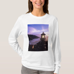 Camiseta O, costa de Oregón, faro de Heceta Head, en