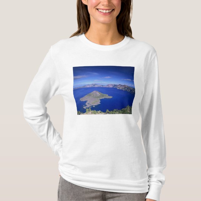 Camiseta O, Crater Lake NP, Wizard Island y Crater (Anverso)