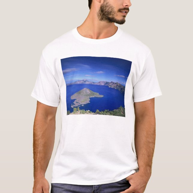 Camiseta O, Crater Lake NP, Wizard Island y Crater (Anverso)