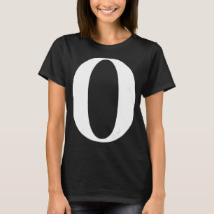 Camiseta O de la letra - Tachos de alfabeto