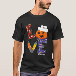 Camiseta O Enfermera de Amor Enfermera Vida Halloween Ropa