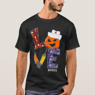 Camiseta O Enfermera de Amor Enfermera Vida Halloween Ropa