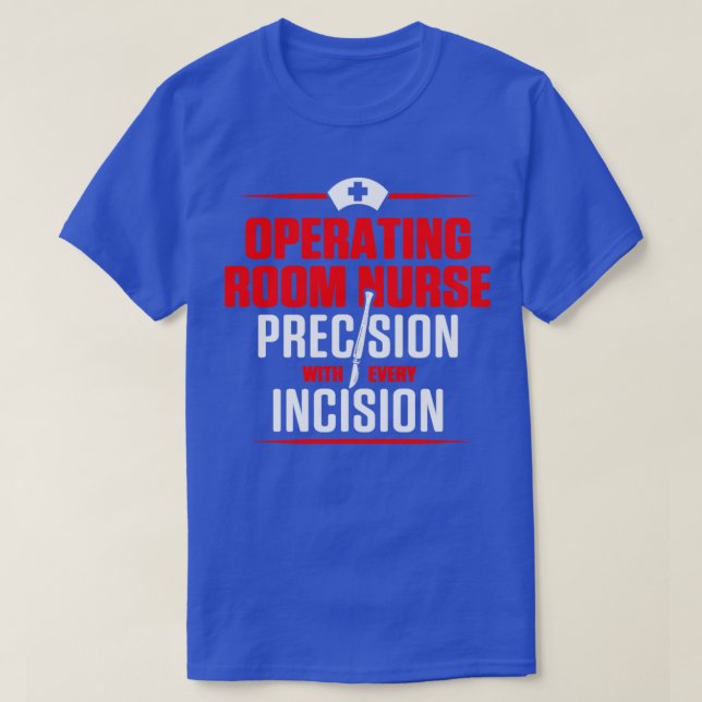 Camiseta O Enfermería de enfermería de sala de operaciones  (Diseño del anverso)