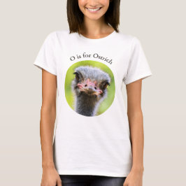 Camiseta O es para el Alfabeto de Aves sin Vuelo de Ostrich