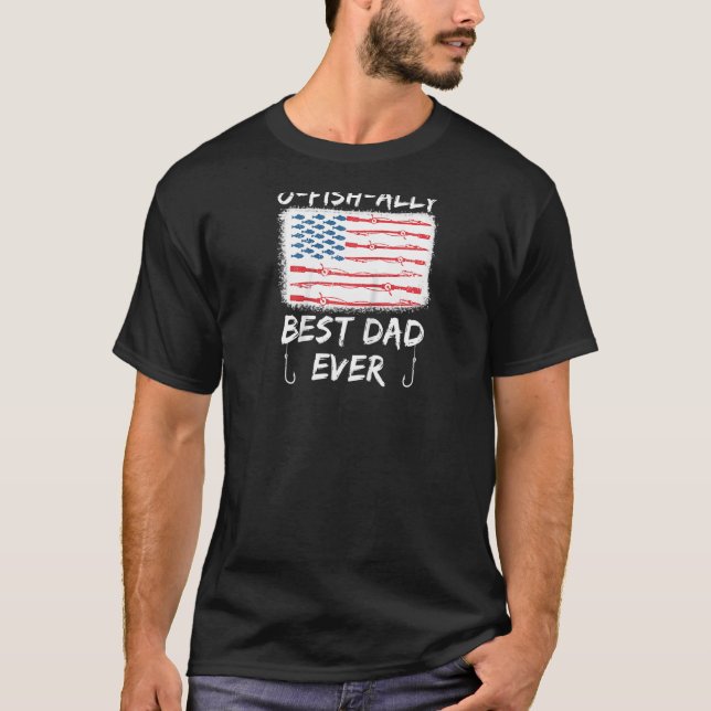 Camiseta O Fish Ally Mejor Papá Que Pesca Bandera De Estado (Anverso)