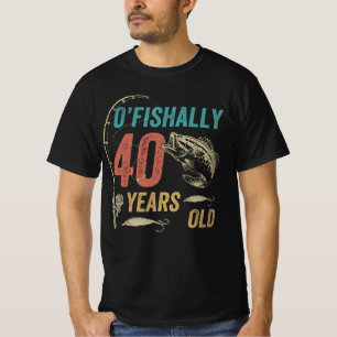 Camiseta O’fishally 40 años, divertida papá pescador ab