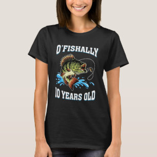 Camiseta O Fisherman, pescador de 10 años de edad, 10.º Bir