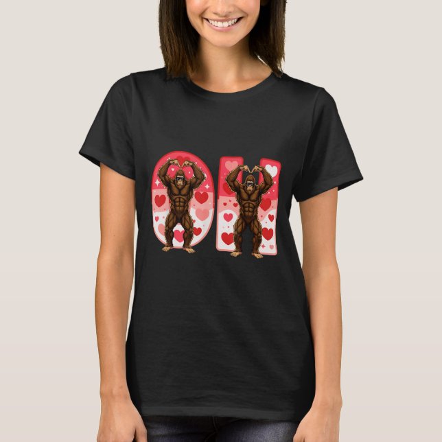 Camiseta O-h Couples Matching Funny Bigfoot In Midwestern V (Anverso)