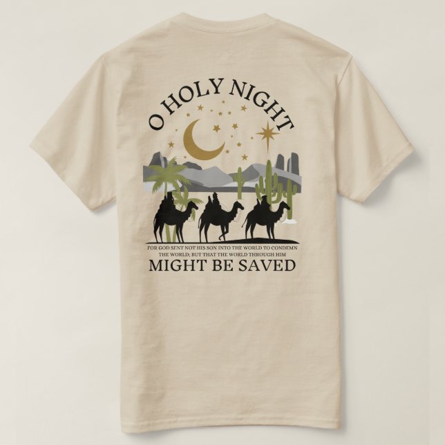 CAMISETA O HOLY NIGHT (Reverso del diseño)