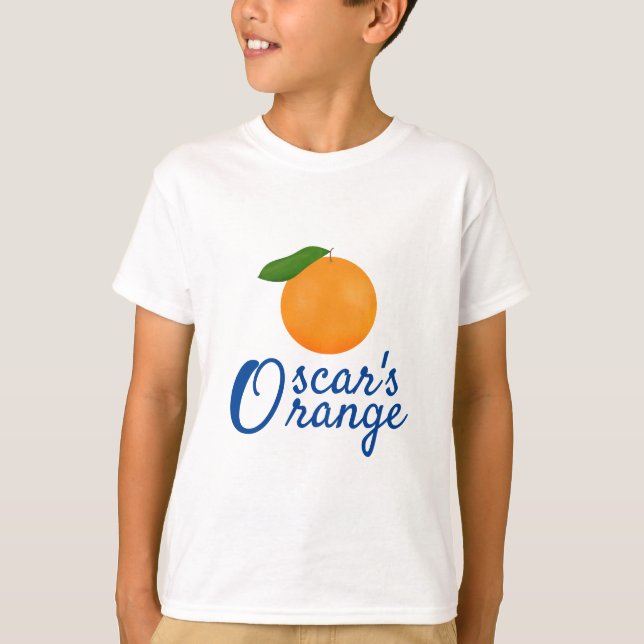 Camiseta O Para Naranja e inicio O (Anverso)