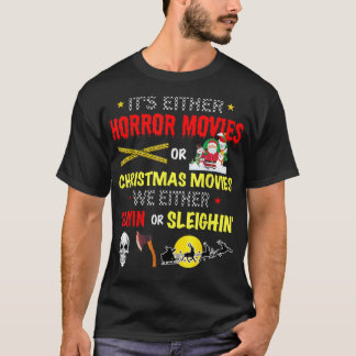 Camiseta O películas de terror o películas de Navidades