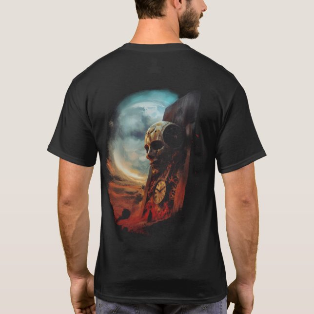 Camiseta O Relogio e a Mortalha Modelo II (Reverso)