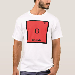 Camiseta O - Símbolo del elemento de la química de Canadá