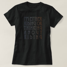 Camiseta "O voy en bicicleta o..." Tee Ecuestre