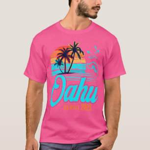 Camiseta Oahu Hawaii 2025 Vacaciones Veraniegas Amanecer Añ