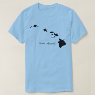 Camiseta Oahu Hawaii con islas hawaianas