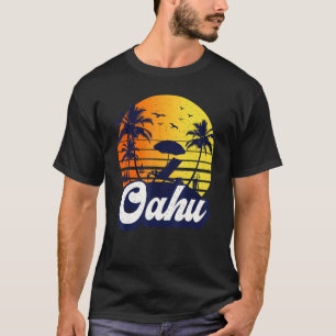 Camiseta Oahu Hawaii Hawaii Hawaii Sunset Beach Retro