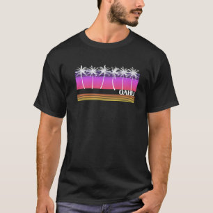 Camiseta Oahu Hawaii Retro Beach Vintage Sunset 70'S 80'S I