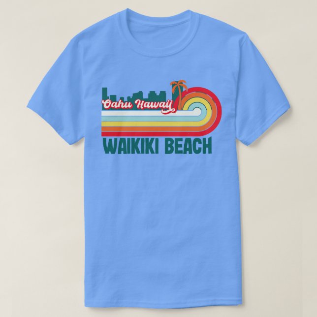 Camiseta Oahu Hawaii Waikiki TShirt (Diseño del anverso)