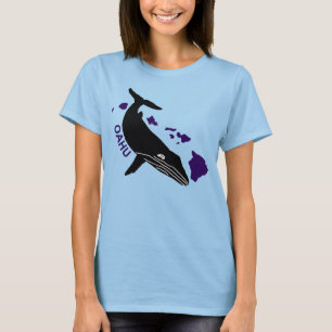 Camiseta Oahu - Humpback de las Islas Hawaii Púrpura