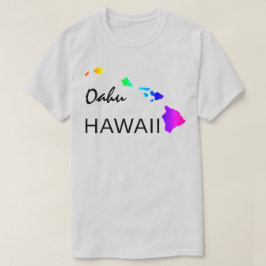 CAMISETA OAHU - ISLAS HAWAII NEON RAINBOW