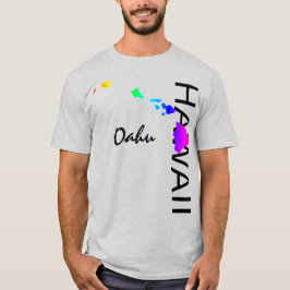 CAMISETA OAHU - ISLAS HAWAII NEON RAINBOW