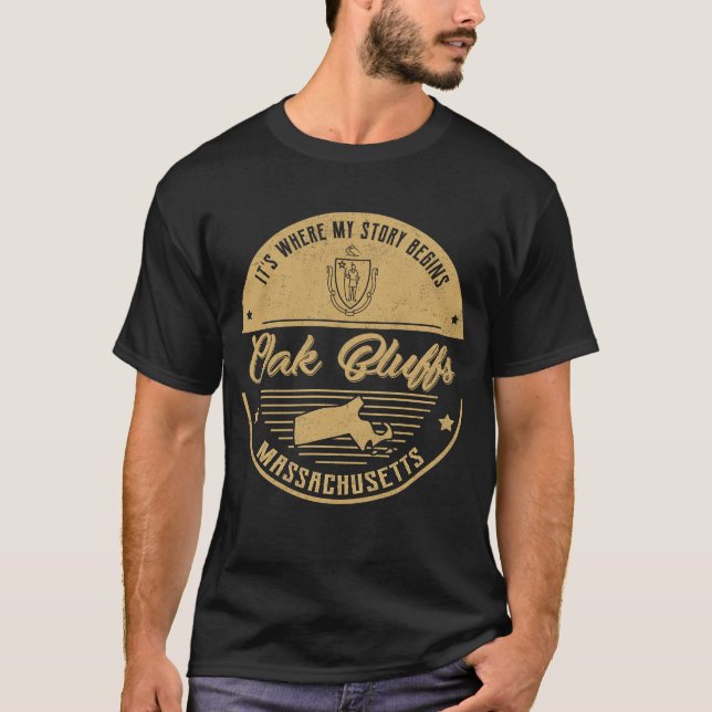Camiseta Oak Bluffs Massachusetts It's Where my story (Anverso)