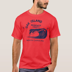 Camiseta Oak Island NC Beachving Summertime Waves