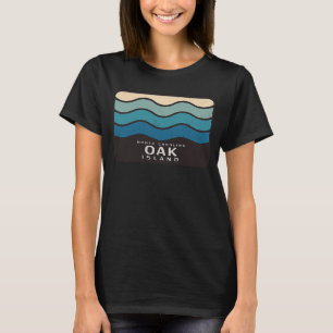 Camiseta Oak Island NC Summertime Lazy Wavy Waves