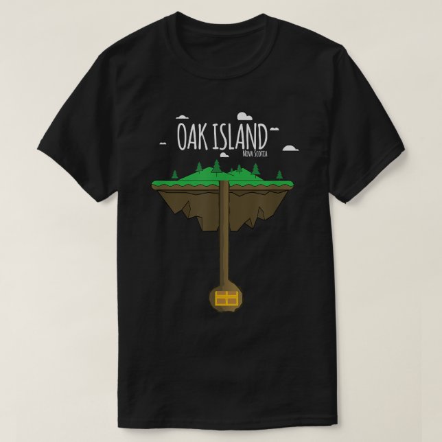 Camiseta Oak Island NS Personalizado Mapa maldición de cami (Diseño del anverso)