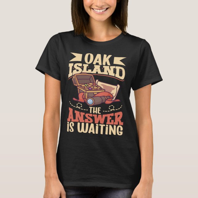 Camiseta Oak Island Treasure Hundiendo Oak Island Mystery (Anverso)